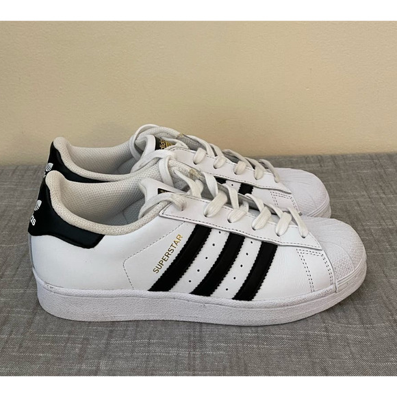 ADIDAS Originals Superstar J Boys 5.5 White/Black Gold Sneakers - Picture 3 of 13